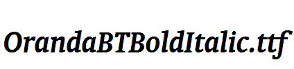 OrandaBTBoldItalic