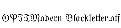 OPTIModern-Blackletter