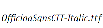 OfficinaSansCTT-Italic