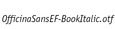 OfficinaSansEF-BookItalic