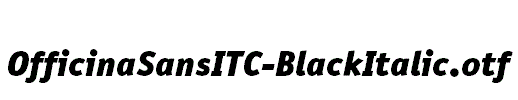 OfficinaSansITC-BlackItalic