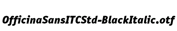 OfficinaSansITCStd-BlackItalic