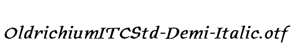 OldrichiumITCStd-Demi-Italic