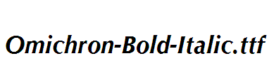 Omichron-Bold-Italic