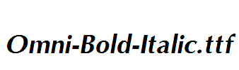 Omni-Bold-Italic