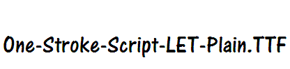 One-Stroke-Script-LET-Plain