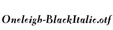 Oneleigh-BlackItalic