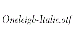 Oneleigh-Italic