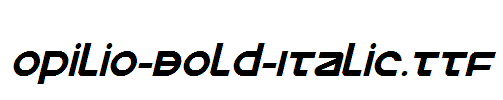 Opilio-Bold-Italic