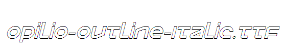 Opilio-Outline-Italic