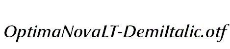 OptimaNovaLT-DemiItalic