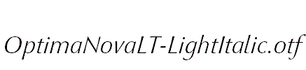 OptimaNovaLT-LightItalic