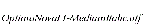 OptimaNovaLT-MediumItalic