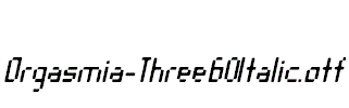 Orgasmia-Three60Italic