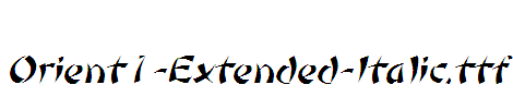 Orient1-Extended-Italic