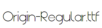 Origin-Regular