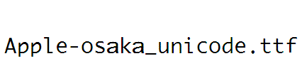 Apple-osaka_unicode