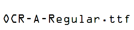 OCR-A-Regular