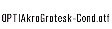 OPTIAkroGrotesk-Cond