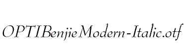 OPTIBenjieModern-Italic