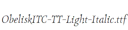 ObeliskITC-TT-Light-Italic