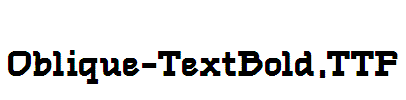 Oblique-TextBold