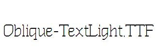 Oblique-TextLight