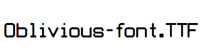 Oblivious-font