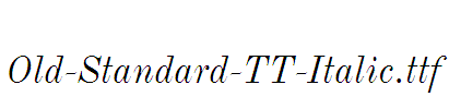 Old-Standard-TT-Italic