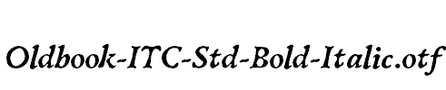 Oldbook-ITC-Std-Bold-Italic