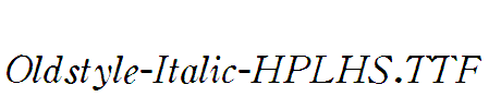 Oldstyle-Italic-HPLHS