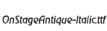 OnStageAntique-Italic