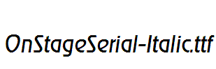 OnStageSerial-Italic