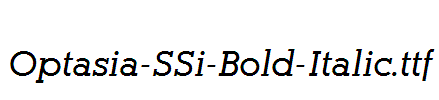 Optasia-SSi-Bold-Italic