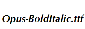 Opus-BoldItalic