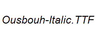 Ousbouh-Italic