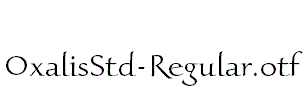 OxalisStd-Regular