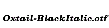 Oxtail-BlackItalic
