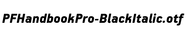 PFHandbookPro-BlackItalic