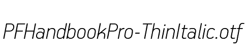 PFHandbookPro-ThinItalic