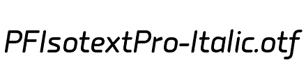 PFIsotextPro-Italic