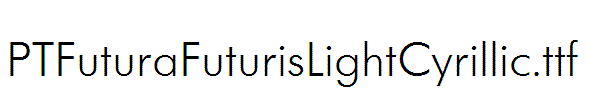 PTFuturaFuturisLightCyrillic