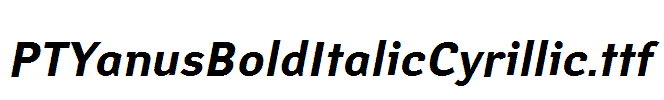 PTYanusBoldItalicCyrillic