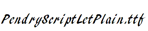 PendryScriptLetPlain