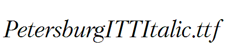 PetersburgITTItalic