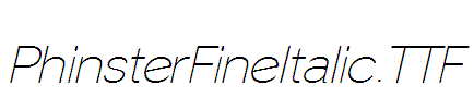 PhinsterFineItalic