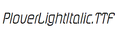 PloverLightItalic