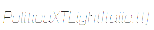 PoliticaXTLightItalic