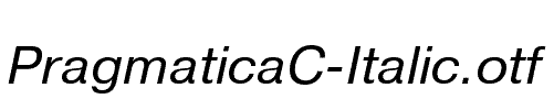 PragmaticaC-Italic