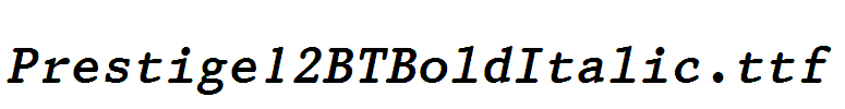 Prestige12BTBoldItalic